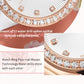 MEGIR Stainless Steel Strap Watches for Women Fashion Casual Quartz Wristwatch Diamond Dial Ladies Dress Clock Reloj Hombre 7010
