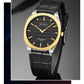 CURREN Men's Minimalist No Seconds Hand Design Quartz Watch, Fashion Slim Lightweight Leather Strap Wristwatches 8480