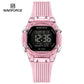 NAVIFORCE Women Watch Luxury Polygon Dial Elegant Comfortable 50M Waterproof Silicone Band Fashion Women Gift Electronic Watches