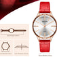 MEGIR Luxury Woman Wristwatch Elegant Waterproof Leather Strap Female Quartz Watches Diamond Dress Clock Gifts for Ladies 4213