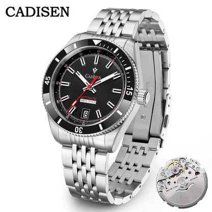 CADISEN NEW Mechanical Wristwatch For Men Automatic Watch Men Japan MIYOTA 8215 Ceramic Bezel 10Bar Waterproof Mens Watches