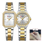 CURREN Luxury Elegant Wristwatches with Stainless Steel Band,Stylish Quartz Watch with Sparkling Rhinestone Dial for Gift