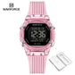 NAVIFORCE Women Watch Luxury Polygon Dial Elegant Comfortable 50M Waterproof Silicone Band Fashion Women Gift Electronic Watches