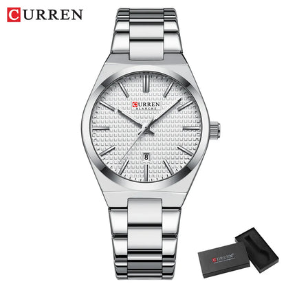 CURREN Fashion Luxury Brand Women's Watches New Simple Quartz Wristwatch with Stainless Steel Bracelet Luminous Hands