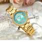 CURREN Romantic Charm Women's Wristwatches Fashion Design Thin Quartz Watch with Luminous Hands Stainless Steel Bracelet