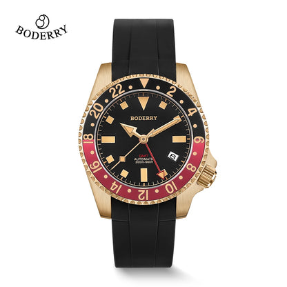 Boderry ADMIRAL GMT Watch Titanium Diver Watches 200M Waterproof Wristwatch Automatic Mechanical New Luxury Watches For Men