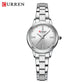 CURREN Simple Round Dial Fashion Dress Quartz Watches for Ladies with Stainless Steel Bracelet Luxury Wristwatches
