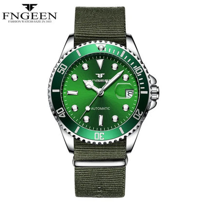 2025 FNGEEN 9001 Luxury Brand Men Watch Steel Tourbillon Skeleton Mechanical Watches Luminous Automatic Date Diamond Wristwatch