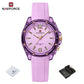 Women Watch NAVIFORCE Fashion Casual Quartz Watches Ladies Waterproof Wristwatch Silicone Band Girl Clock Relogio Feminino 6103