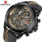 NAVIFORCE Mens Watches Top Brand Luxury Waterproof 24 Hour Date Quartz Watch Man Leather Sport Wrist Watch Men Waterproof Clock