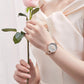 MEGIR Fashion Women Ladies Bracelet Quartz Female Watches Rose Steel Mesh Women Dress Diamond Wristwatch Clock Montre Femme