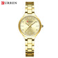 CURREN Simple Elegance Women's Watches NEW Thin  Quartz Stainless Steel Band Wristwatch Waterproof Clock Gift for Ladies