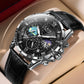 2026 New Men Watch LIGE Fashion Genuine Leather Watch For Men Casual Military Waterproof Luminous Quartz Chronograph Clock Male