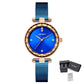 MEGIR Luxury Rose Gold Watch Women Bracelet Casual Quartz Wristwatches Steel Mesh Band Waterproof Ladies Watches Reloj Mujer