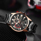 CURREN New Blue Multi Function Quartz Watches Sport Stainless Steel Band Wristwatches for Men with Luminous Hands