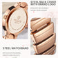 MEGIR Stainless Steel Strap Watches for Women Fashion Casual Quartz Wristwatch Diamond Dial Ladies Dress Clock Reloj Hombre 7010