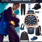 MEGIR Casual Watches Men Luxury Brand Military Sport Watch Leather Wristwatch Luminous Quartz Chronograph Calendar Clock 2156