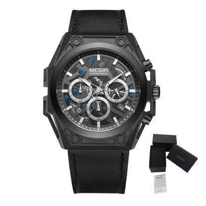 MEGIR Men's Watches Waterproof Sports Quartz Wristwatch with Chronograph Calendar Luminous Male Clock Relogio Masculino 4220