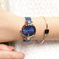 MEGIR Luxury Rose Gold Watch Women Bracelet Casual Quartz Wristwatches Steel Mesh Band Waterproof Ladies Watches Reloj Mujer