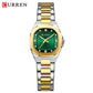 CURREN Women's Slim Quartz Watch Luxury Classic Round Dial with Rhinestone Elegant Stainless Steel Band for Ladies