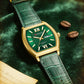 CURREN Luxury Brand Men's Quartz Watch Unique Design Business Tonneau Dial with Day Date Display Luminous Hands Vintage Style