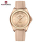 NAVIFORCE Women's Sports Quartz Watch Top Brand Comfortable Silicone Strap Wristwatch Reloj Mujer Relogios Feminino Gift Clock