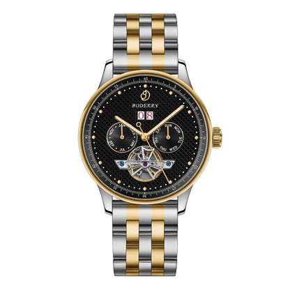 Luxury Watches Automatic Complication Watch Boderry Men's Day,Date,Month Display Swiss Luminous Mechanical Dress Wristwatch Men
