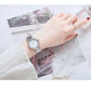 MEGIR Stainless Steel Strap Watches for Women Fashion Casual Quartz Wristwatch Diamond Dial Ladies Dress Clock Reloj Hombre 7010