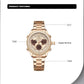NAVIFORCE Women Watch Unique Design of Heart-Shaped Dial Quartz Analog LCD Digital Watches Fashion Casual Girlfriend Gifts Clock