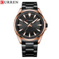 CURREN Classic Simple Stainless Steel Quartz Wristwatches Fashion Brand Men's Watches with Luminous Hands
