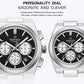 NAVIFORCE Trend Brand Stainless Steel Couple Watch Quartz Date Display Chronograph for Lovers Waterproof Fashion Wild Wristwatch
