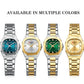 CURREN Women's Slim Quartz Watch Luxury Classic Round Dial with Rhinestone Elegant Stainless Steel Band for Ladies