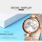 MEGIR Luxury Rose Gold Watch Women Bracelet Casual Quartz Wristwatches Steel Mesh Band Waterproof Ladies Watches Reloj Mujer