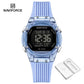 NAVIFORCE Women Watch Luxury Polygon Dial Elegant Comfortable 50M Waterproof Silicone Band Fashion Women Gift Electronic Watches
