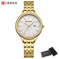 CURREN Simple Dress Wristwatches for Women Elegant Quartz Watch with Luminous Hands Auto Date Waterproof