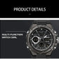 SANDA 6008 Wristwatches Waterproof Swimming Military Watch Men Sports Watches Dual Display Analog Digital LED Electronic Quartz