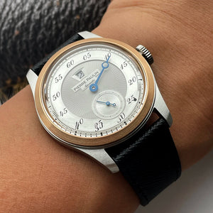Pierre Paulin Jumping Hour Men Watch Bronze Bezel Salmon Dial Automatic St1721 Mechanical Watch Vintage Date Window 38mm Fashion