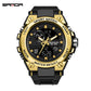 SANDA 739 Trendy Design 2024 New Arrival Alarm Mode Sports Hand Clock For Men Analog Digital Display Fashion Watch