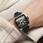 BODERRY Skeleton Watches Men's Square Titanium Automatic Mechanical STORM Luxury Clock 100M Waterproof Mechanical Watch For Men