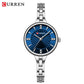 CURREN Simple Romantic Rhinestone Dial with Stainless Steel Bracelet Luxury Design  Quartz Wristwatches