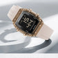 NAVIFORCE Women Watch Waterproof Personality Square Wristwatches LED Digital Silicone Strap Sport Electronic Clock Montre Femme