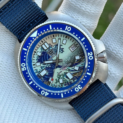STEELDIVE Official SD1970J 44MM NH35 Movement Automatic 200M Dive Watch Sapphire Glass Transparent AR Coating Ceramic Bezel