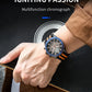 MEGIR Classic Quartz Watch for Men Waterproof Multi-Function Sport Chronograph Fashion Canvas Strap Male Wristwatch Clock 8121