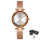 MEGIR Luxury Rose Gold Watch Women Bracelet Casual Quartz Wristwatches Steel Mesh Band Waterproof Ladies Watches Reloj Mujer