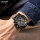 MEGIR Men Watches Luxury Brand Quartz Wristwatch Waterproof Leather Strap Military Sports Clock Chronograph Reloj Hombre 2130