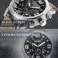 MEGIR Luxury Men's Watch Fashion Simple Casual Sports Watches for Men Leather Strap Waterproof Quartz Chronograph Clock 3010