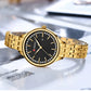 CURREN Fashion Brand Ladies Two Tone Watches Simple Quartz Waterproof Wristwatch for Women with Auto Date