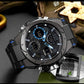 SANDA 6008 Wristwatches Waterproof Swimming Military Watch Men Sports Watches Dual Display Analog Digital LED Electronic Quartz