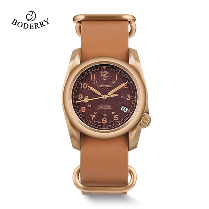 Boderry Field Watches Titanium Automatic Dive Wristwatch For Seiko Movement Sport 100M Waterproof Clock Military Watch for Men