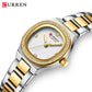 CURREN Fashion Casual Quartz Wristwatches for Women Simple Dress Watch Ladies Stainless Steel Bracelet with Luminous Hands